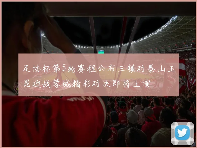 足协杯第5轮赛程公布三镇对泰山玉昆迎战蓉城精彩对决即将上演